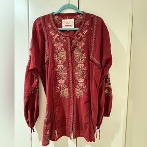 Johnny Was Biya beautiful silk tunic